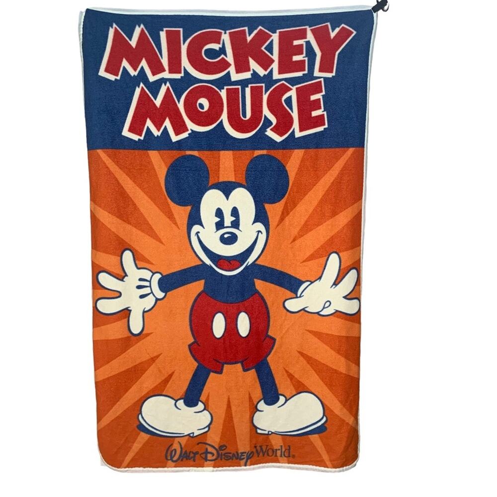 Disney Parks Mickey Mouse Blanket 37” Wide 58” Long